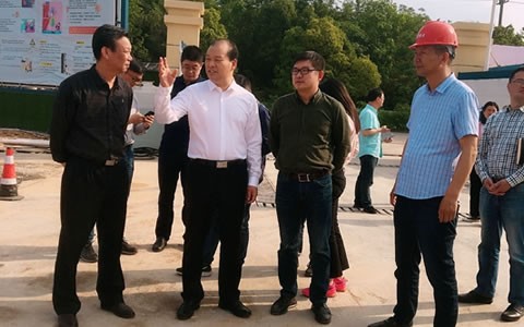 浦江县委书记程天云视察世界杯官方网站新厂区建设情况